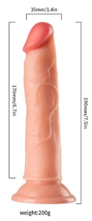 REAL FEEL 7.5" DILDO - Image 3